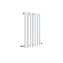 Nuie Revive Horizontal Single Panel Radiator 600 X 412 Contemporary White High Gloss Steel 600x412x55mm - JJ Building Materials