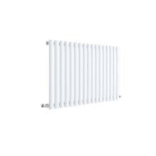 Nuie Revive Horizontal Single Panel Radiator 600 X 992 Contemporary White High Gloss Steel 600x992x55mm - JJ Building Materials