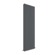 Nuie Revive Vertical Double Panel Radiator 1800 X 528 Contemporary Anthracite Steel 1800x528x78mm - JJ Building Materials