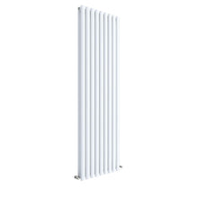 Nuie Revive Vertical Double Panel Radiator 1800 X 528 Contemporary White High Gloss Steel 1800x528x78mm - JJ Building Materials