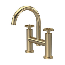 Nuie Revolution Bath Filler Contemporary Brushed Brass Brass 319x230x50mm - JJ Building Materials