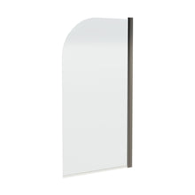 Nuie Round Bath Screen - 6mm Contemporary Brushed Pewter Aluminium 1430x790x24mm - JJ Building Materials
