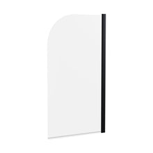 Nuie Round Bath Screen Contemporary Matt Black Aluminium 1430x790x24mm - JJ Building Materials