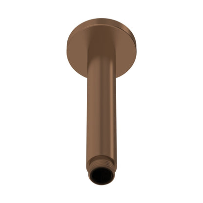 Nuie Round Ceiling Arm 150mm Contemporary Brushed Bronze Brass 225x60x60mm - JJ Building Materials