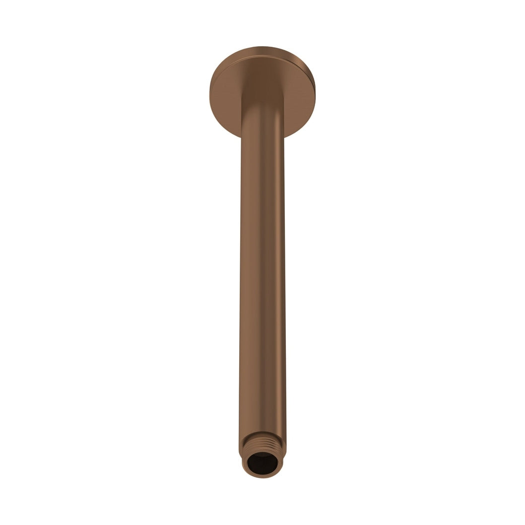 Nuie Round Ceiling Arm 300mm Contemporary Brushed Bronze Brass 380x60x60mm - JJ Building Materials