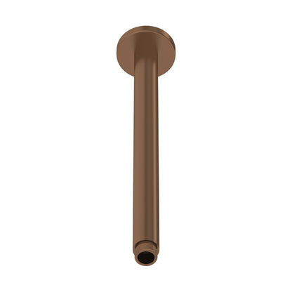 Nuie Round Ceiling Arm 300mm Contemporary Brushed Bronze Brass 380x60x60mm - JJ Building Materials