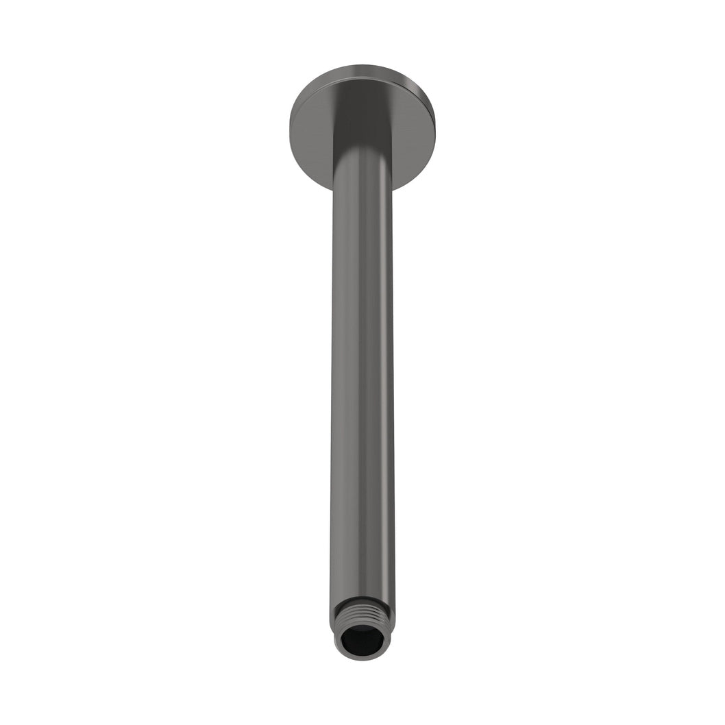Nuie Round Ceiling Arm 300mm Contemporary Brushed Pewter Brass 300x63x63mm - JJ Building Materials