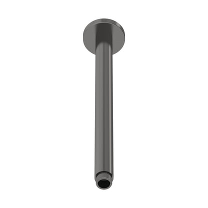 Nuie Round Ceiling Arm 300mm Contemporary Brushed Pewter Brass 300x63x63mm - JJ Building Materials