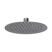 Nuie Round Fixed Head 200mm Diameter Contemporary Brushed Pewter Stainless Steel 56x200x200mm - JJ Building Materials