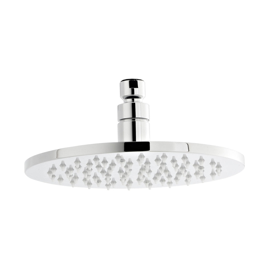 Nuie Round Led Fixed Head Contemporary Chrome Brass 58x200x200mm - JJ Building Materials
