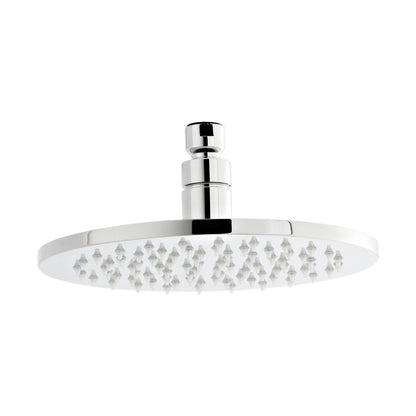 Nuie Round Led Fixed Head Contemporary Chrome Brass 58x200x200mm - JJ Building Materials
