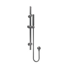 Nuie Round Slider Rail Kit With Elbow Contemporary Brushed Pewter Brass ABS 740x140x76mm - JJ Building Materials