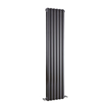 Nuie Salvia Designer Radiator Contemporary Anthracite Steel 1500x383x80mm - JJ Building Materials