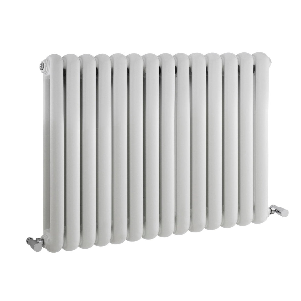 Nuie Salvia Designer Radiator Contemporary White Steel 635x863x80mm - JJ Building Materials
