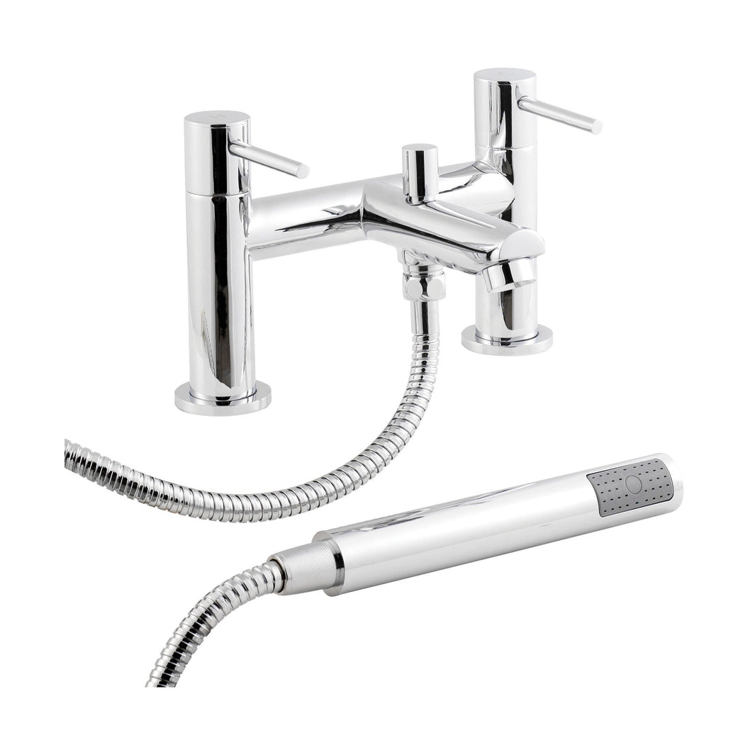 Nuie Series Two Bath Shower Mixer Contemporary Chrome Brass,brass ABS 142x226x146mm - JJ Building Materials
