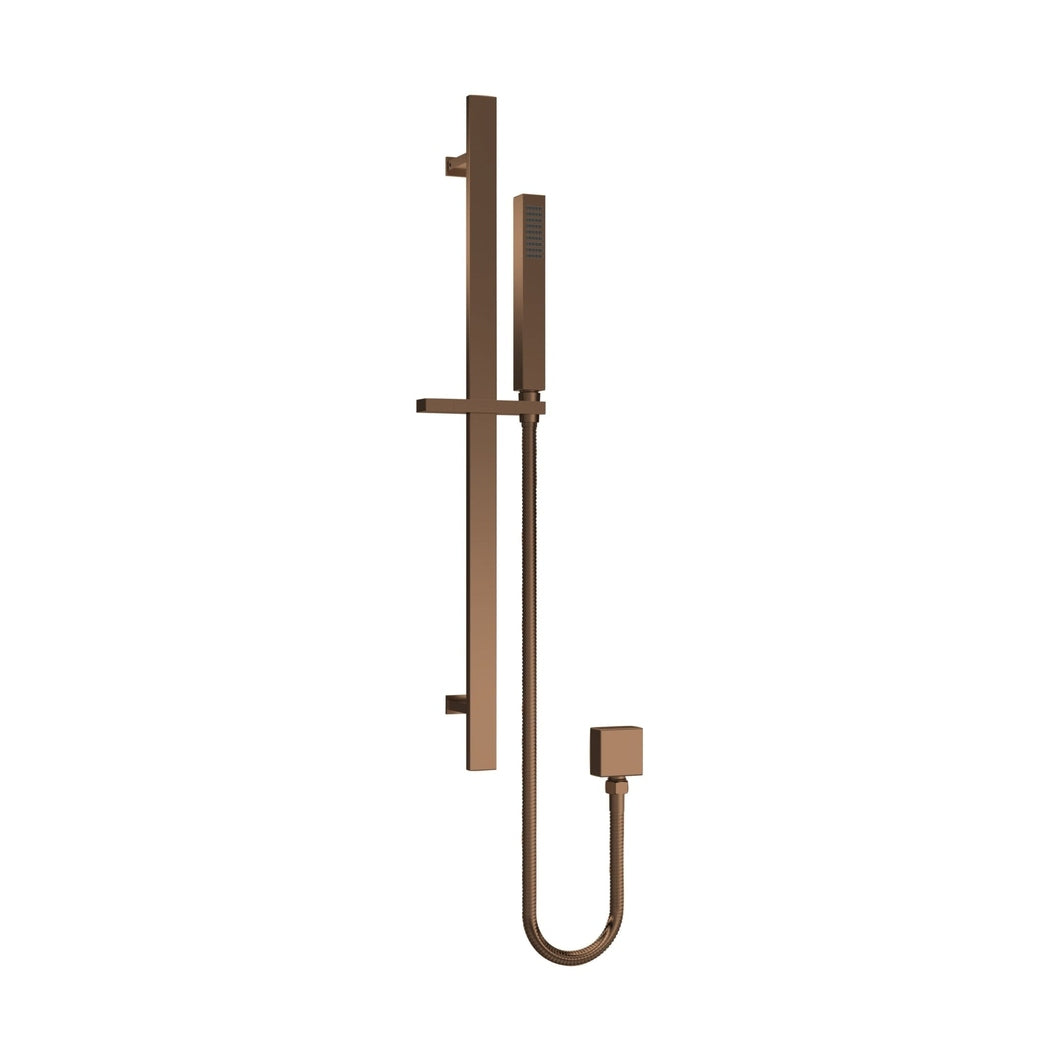 Nuie Sheer Rectangular Slider Rail Kit Contemporary Brushed Bronze ABS,brass 685x129x65mm - JJ Building Materials