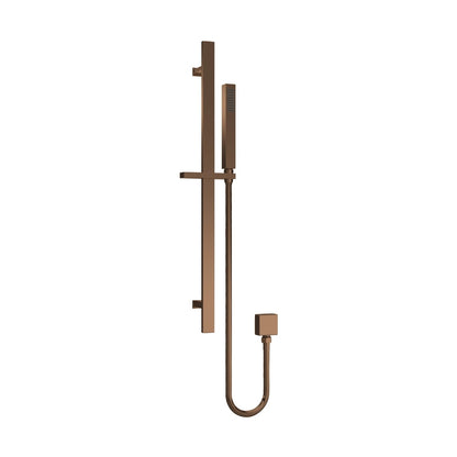 Nuie Sheer Rectangular Slider Rail Kit Contemporary Brushed Bronze ABS,brass 685x129x65mm - JJ Building Materials