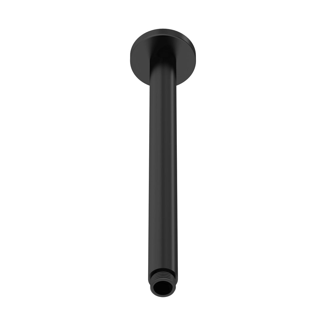 Nuie Shower Arms Ceiling-mounted Arm Contemporary Matt Black Brass 380x60x60mm - JJ Building Materials