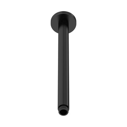 Nuie Shower Arms Ceiling-mounted Arm Contemporary Matt Black Brass 380x60x60mm - JJ Building Materials