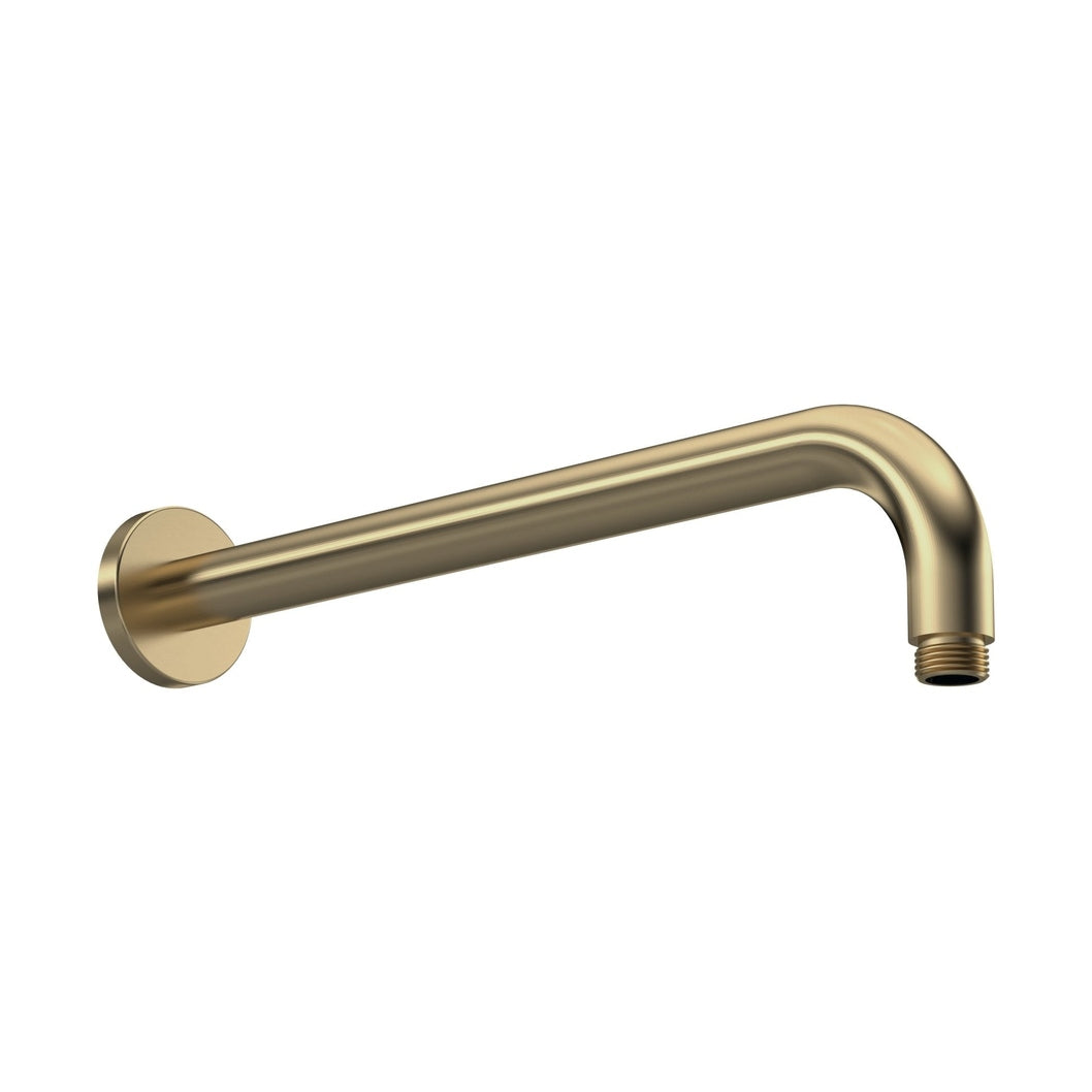 Nuie Shower Arms Wall-mounted Arm Contemporary Brushed Brass Brass 104x62x400mm - JJ Building Materials