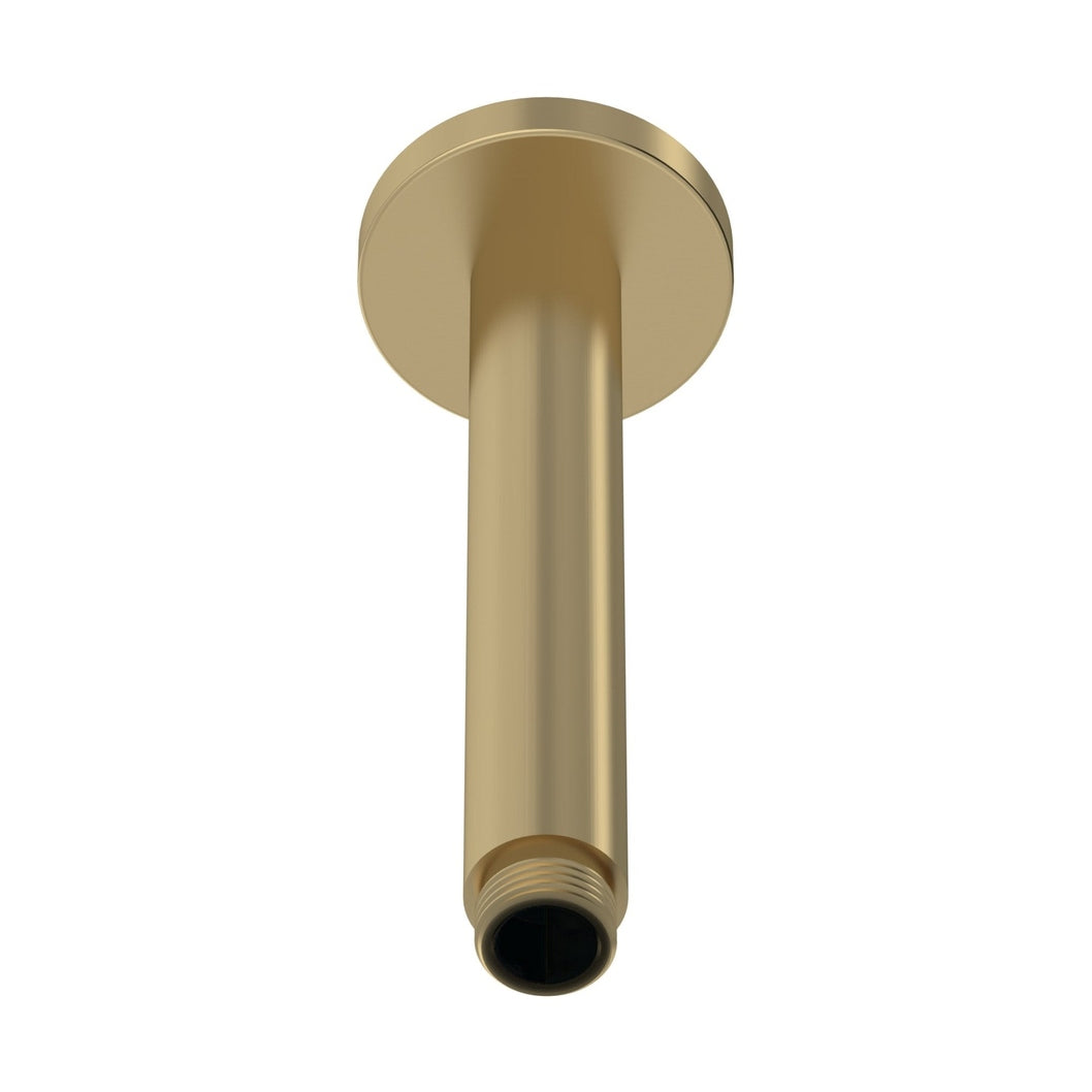 Nuie Shower Arms Wall-mounted Arm Contemporary Brushed Brass Brass 225x63x63mm - JJ Building Materials