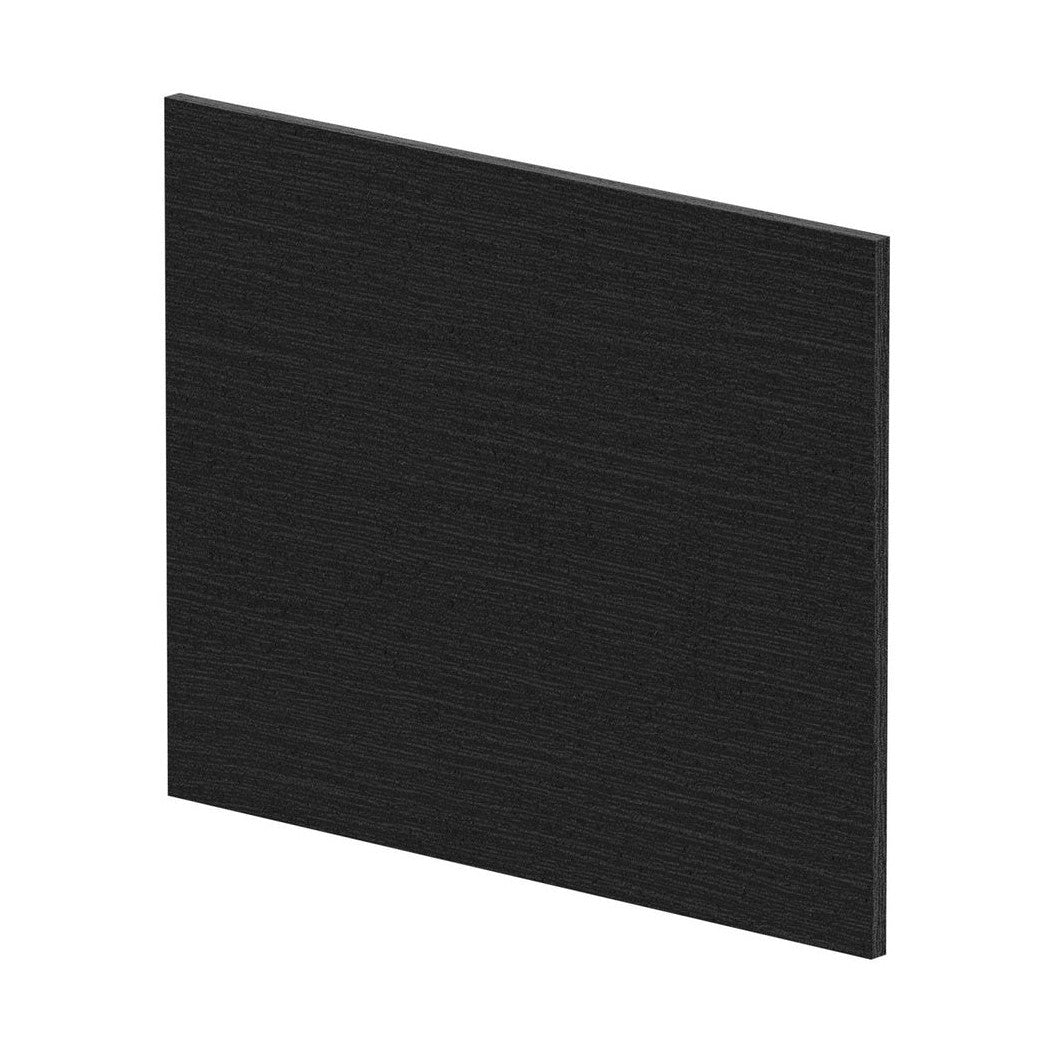 Nuie Shower Bath End Panel (700mm) Contemporary Charcoal Black MFC Textured Woodgrain 520x680x18mm - JJ Building Materials
