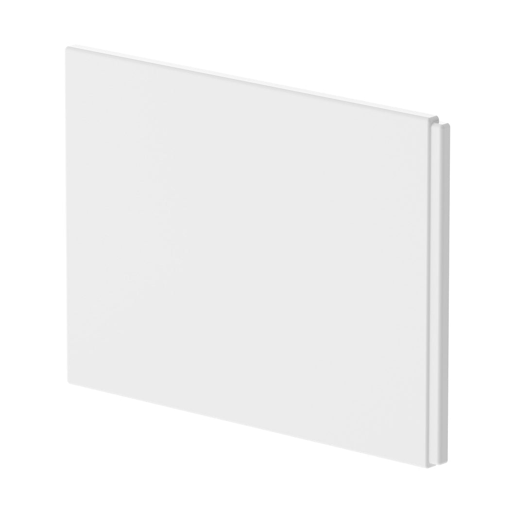 Nuie Shower Bath End Panel (700mm) Contemporary European White Acrylic 500x700x26mm - JJ Building Materials