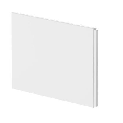 Nuie Shower Bath End Panel (700mm) Contemporary European White Acrylic 500x700x26mm - JJ Building Materials