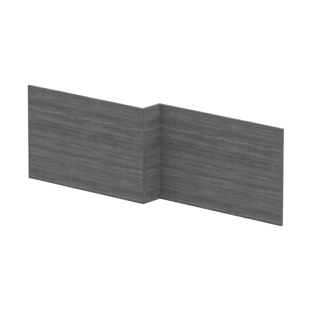 Nuie Shower Bath Front Panel (1700mm) Contemporary Anthracite Woodgrain MFC Textured Woodgrain 520x1698x163mm - JJ Building Materials