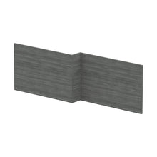 Nuie Shower Bath Front Panel (1700mm) Contemporary Anthracite Woodgrain MFC Textured Woodgrain 520x1698x163mm - JJ Building Materials