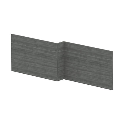 Nuie Shower Bath Front Panel (1700mm) Contemporary Anthracite Woodgrain MFC Textured Woodgrain 520x1698x163mm - JJ Building Materials