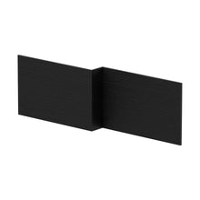 Nuie Shower Bath Front Panel (1700mm) Contemporary Charcoal Black MFC Textured Woodgrain 520x1698x163mm - JJ Building Materials