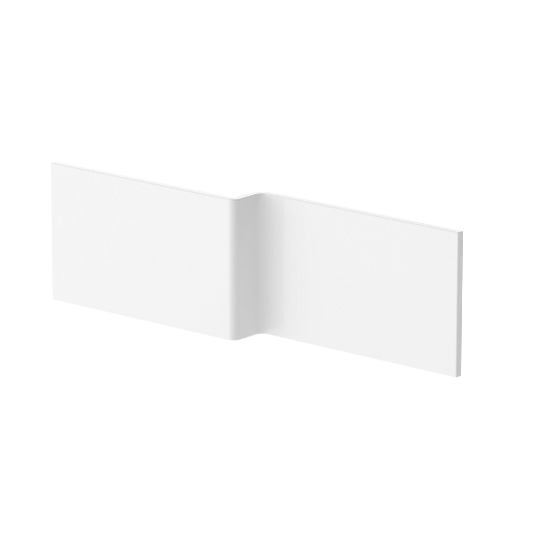 Nuie Shower Bath Front Panel (1800mm) Contemporary Gloss White Acrylic 500x1800x167mm - JJ Building Materials