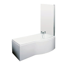 Nuie Shower Baths 1500mm B Shaped Right Hand Bath Set Contemporary White Acrylic,aluminium - JJ Building Materials