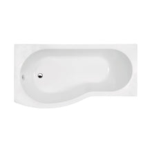 Nuie Shower Baths 1700mm Left Hand B-shaped Bath Contemporary White Acrylic 415x900x415mm - JJ Building Materials