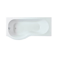Nuie Shower Baths 1700mm Left Hand P-shaped Bath Contemporary White Acrylic 415x850x415mm - JJ Building Materials