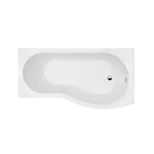 Nuie Shower Baths 1700mm Right Hand B-shaped Bath Contemporary White Acrylic 415x900x415mm - JJ Building Materials