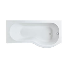 Nuie Shower Baths 1700mm Right Hand P-shaped Bath Contemporary White Acrylic 415x850x415mm - JJ Building Materials