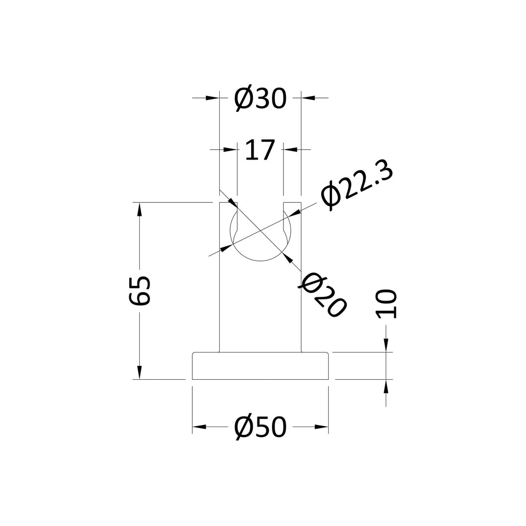 Nuie Shower Parts Luxury Bracket Contemporary Chrome Brass 55x55x65mm - JJ Building Materials