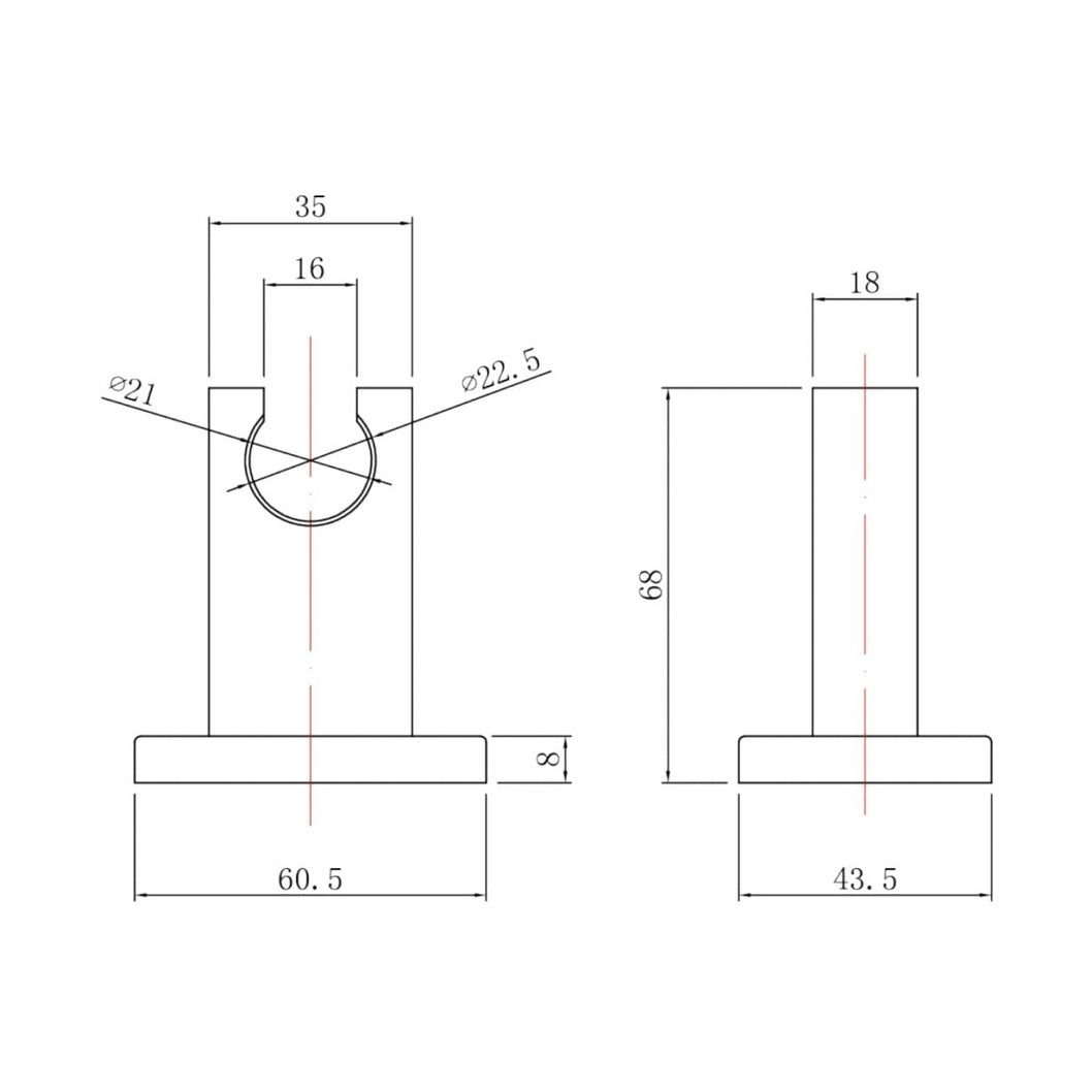 Nuie Shower Parts Wall Bracket Contemporary Chrome Brass 68x60x43.5mm - JJ Building Materials