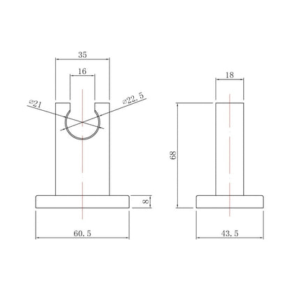 Nuie Shower Parts Wall Bracket Contemporary Chrome Brass 68x60x43.5mm - JJ Building Materials