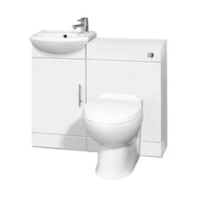 Nuie Sienna Cloakroom Pack Without Tap Contemporary Gloss White MFC Painted Gloss 820x903x290mm - JJ Building Materials