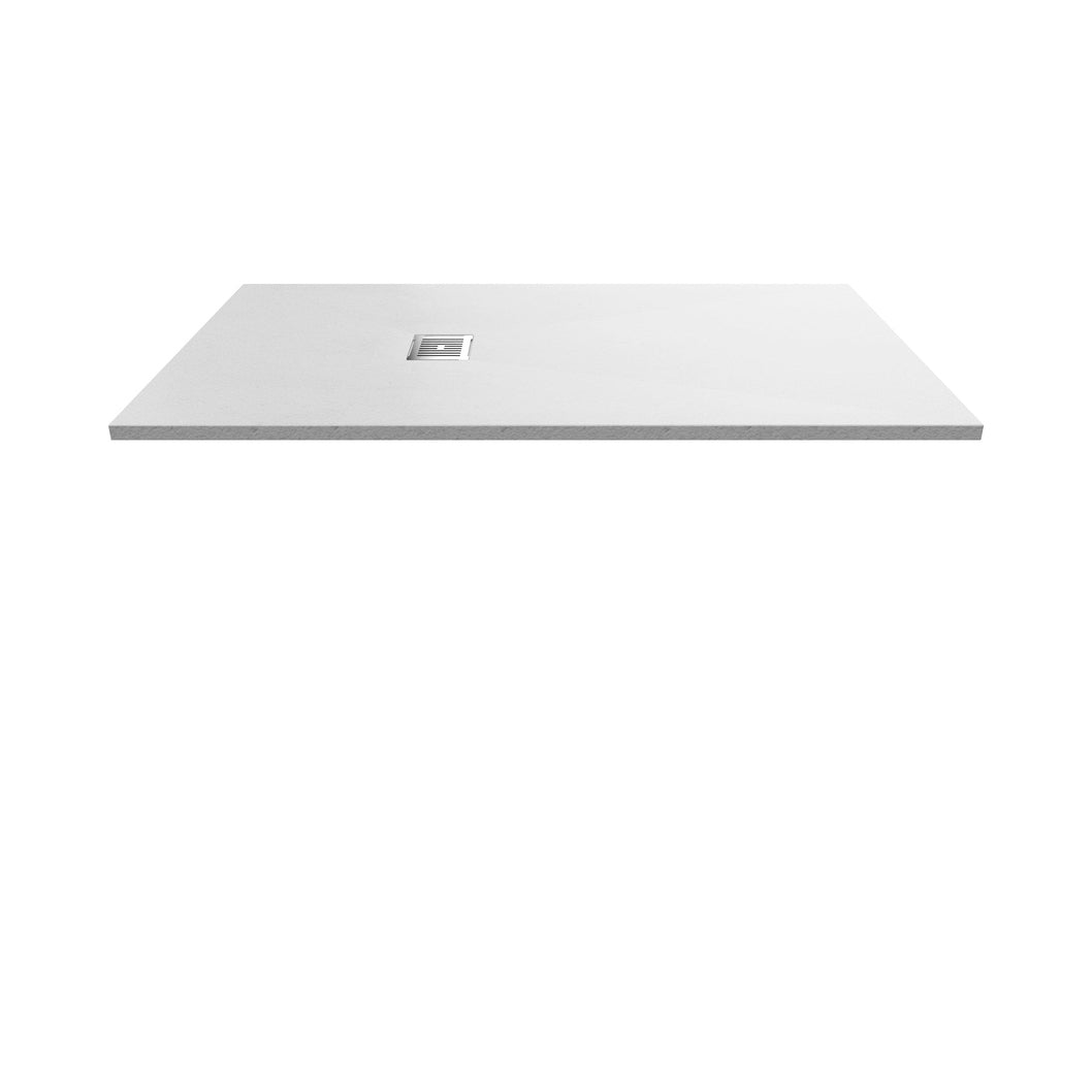 Nuie Slim Rectangular Trays Rectangular Shower Tray 1700 X 800mm Contemporary White Slate Acrylic Capped ABS Caco3 And Pu - JJ Building Materials