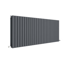 Nuie Sloane Horizontal Double Panel Radiator 600 X 1572 Contemporary Anthracite Steel 600x1572x72mm - JJ Building Materials