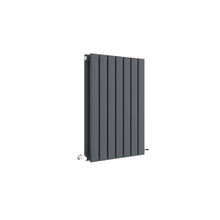 Nuie Sloane Horizontal Double Panel Radiator 600 X 412 Contemporary Anthracite Steel 600x412x72mm - JJ Building Materials