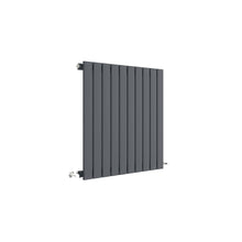 Nuie Sloane Horizontal Single Panel Radiator 600 X 586 Contemporary Anthracite Steel 600x586x53mm - JJ Building Materials