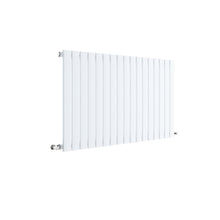 Nuie Sloane Horizontal Single Panel Radiator 600 X 992 Contemporary Satin White Steel 600x992x53mm - JJ Building Materials