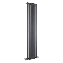 Nuie Sloane Single Panel Designer Radiator Contemporary Anthracite Steel 1800x354x57mm - JJ Building Materials