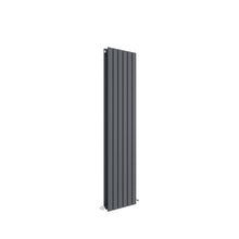 Nuie Sloane Vertical Double Panel 1500 X 354 Contemporary Anthracite Steel 1500x354x79mm - JJ Building Materials