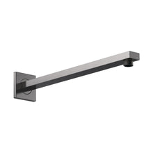 Nuie Small Rectangular Shower Arm Contemporary Brushed Pewter Brass 20x35x355mm - JJ Building Materials